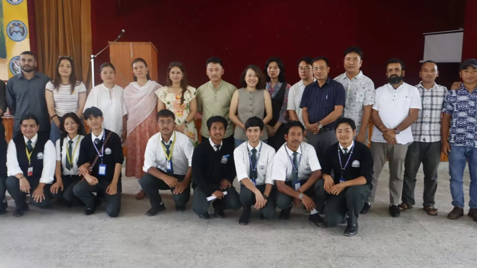 Filmmaker Tribeny Rai and Cast visits SGC Namchi for the promotion of the movie "Shape of Momo".