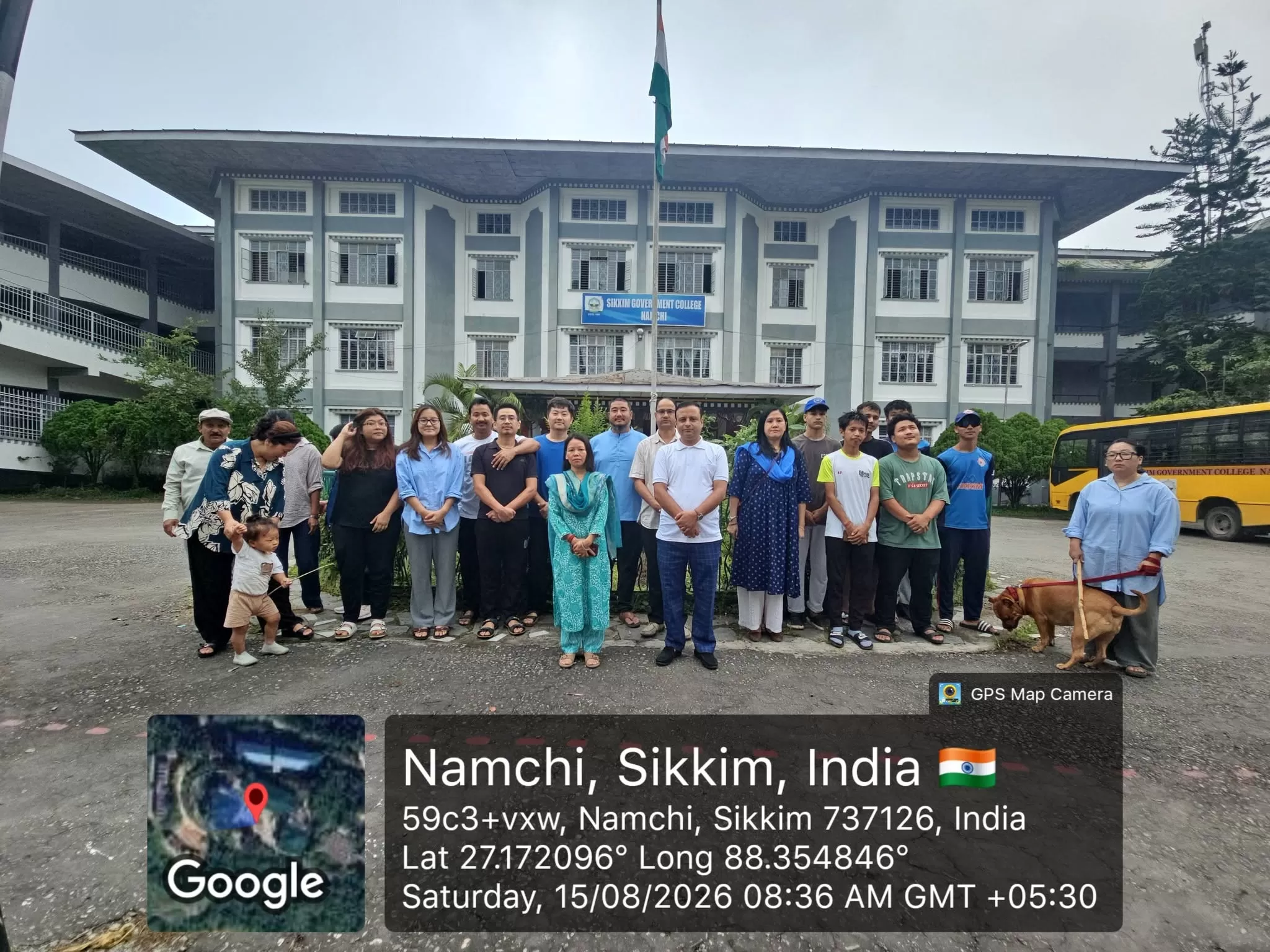 Flag Hosting Ceremony at Sikkim Government College, Namchi