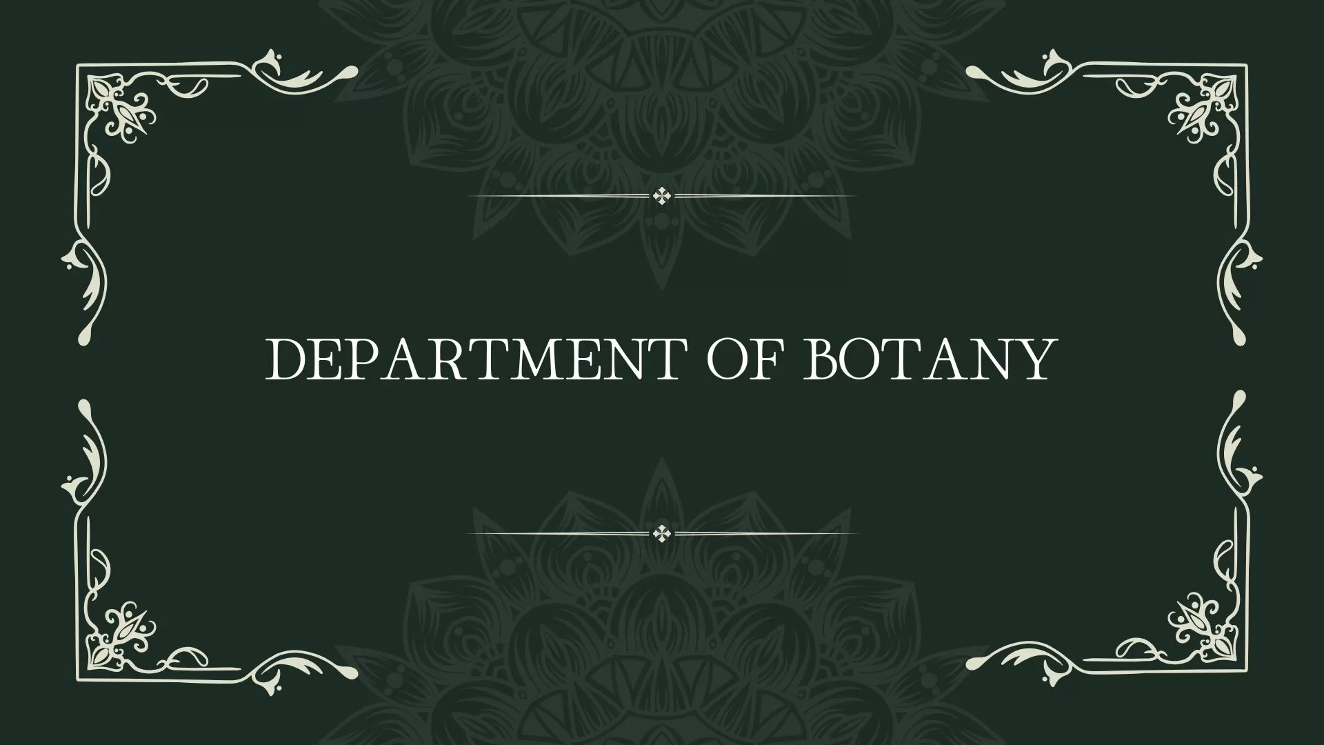 Botany Honours