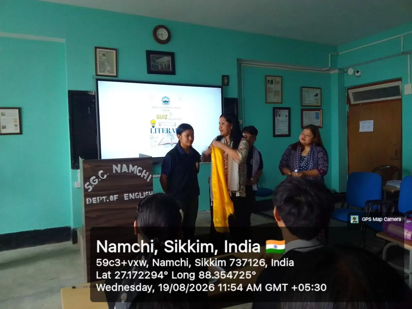 The Literary Committee of Sikkim Government College, Namchi, organised a literary quiz on 19 August 2026