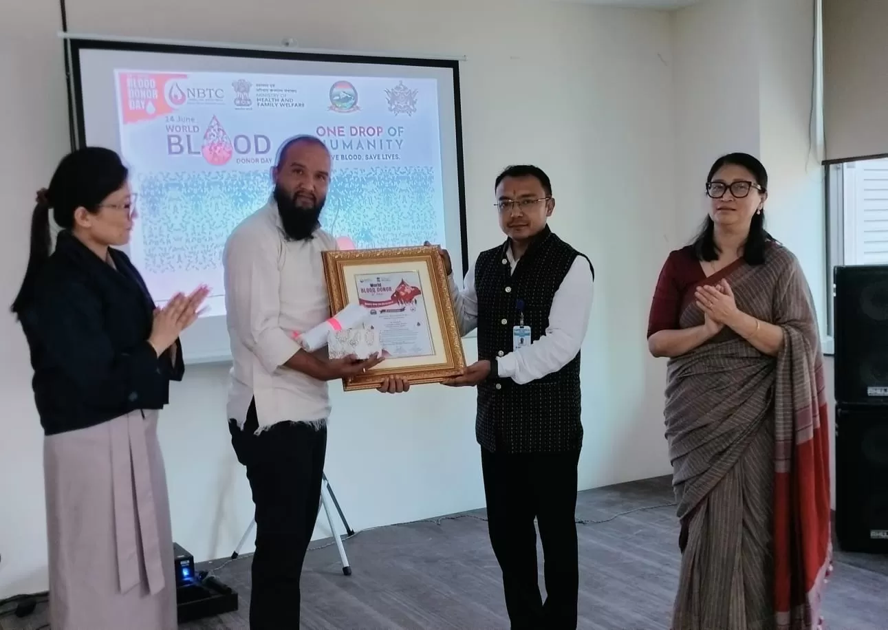 Sikkim Government College, Namchi Receives Felicitation on World Blood Donors Day 2026
