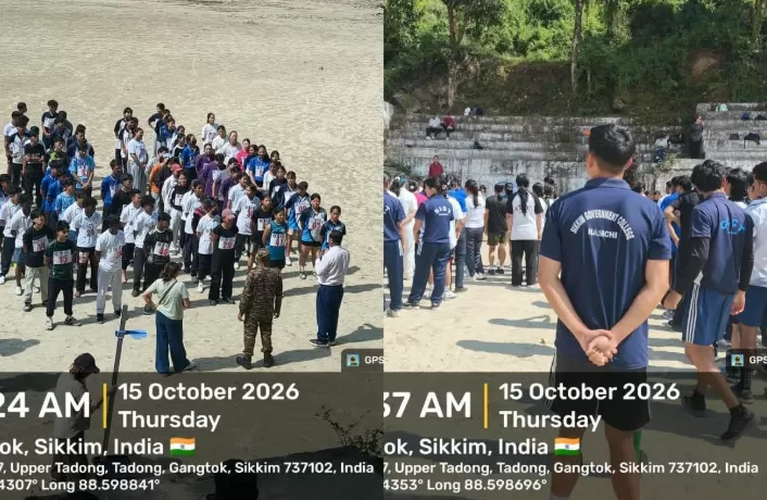 The NSS unit of Sikkim government college, Namchi, participated in the State -Level NSS  Pre -Republic Day  (pre - RD) selection trial 2026