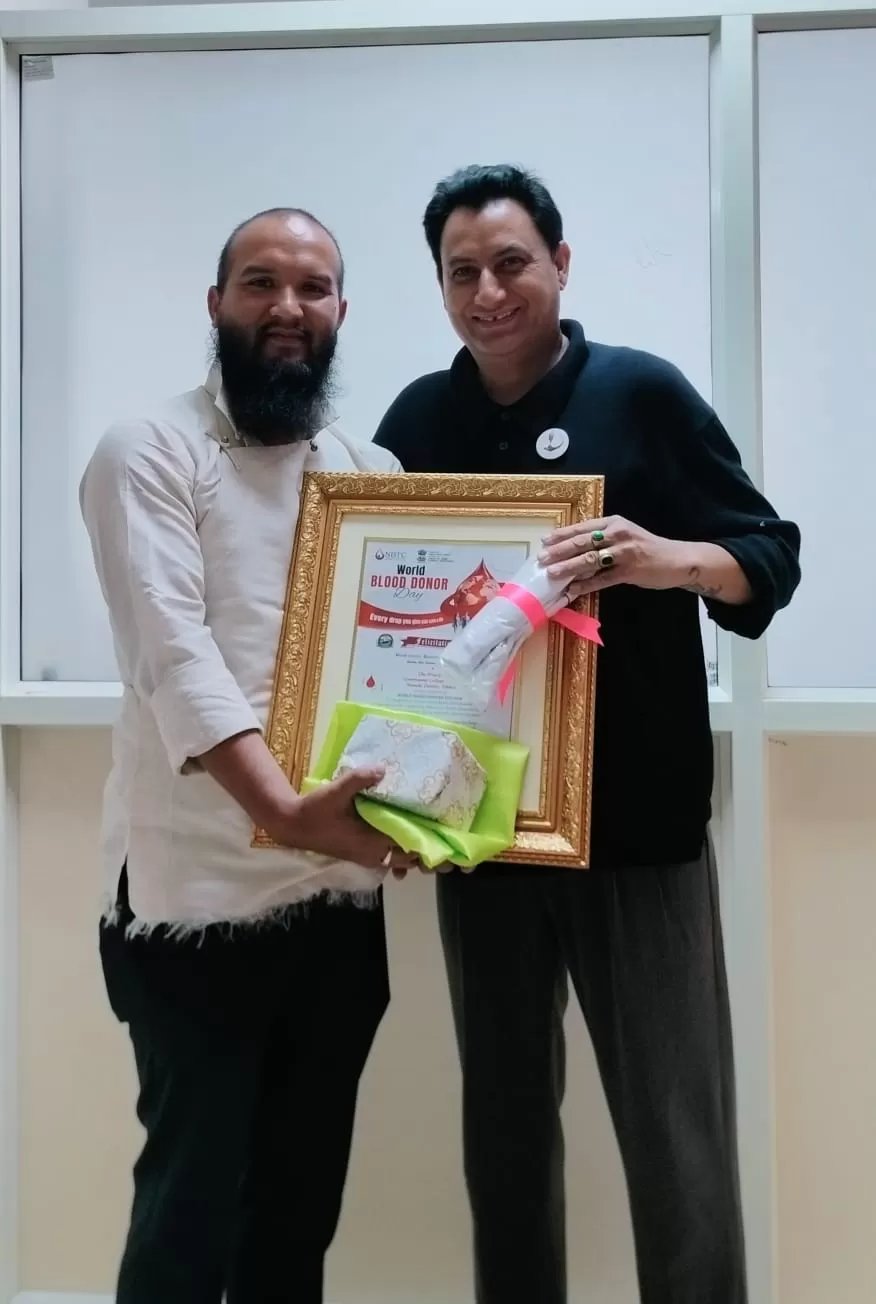 Sikkim Government College, Namchi Receives Felicitation on World Blood Donors Day 2026